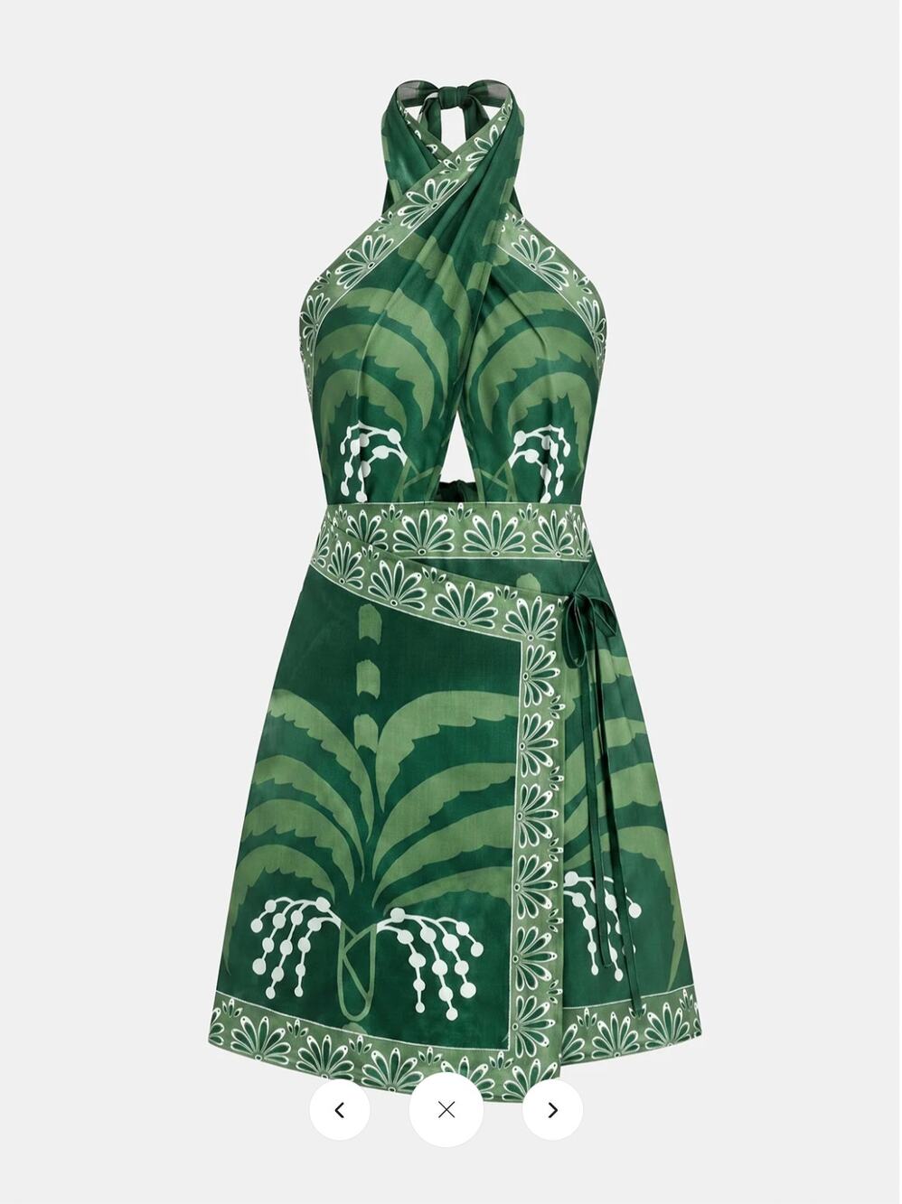 NWT Commense Tropical Print Halter Wrap Mini Dress Sz M
